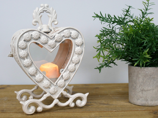 Cream Rustic Candle Holder
