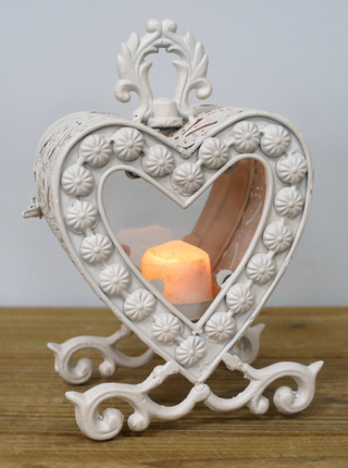 Cream Rustic Candle Holder