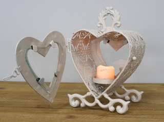 Cream Rustic Candle Holder