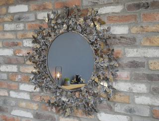 Large XL Butterfly Surround Gold Mirror 82cm Home Decor Antiqued Gold Hallway