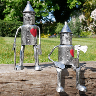Pair of 2 Wizard of Oz Tin Man Garden Ornaments