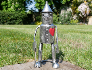 Pair of 2 Wizard of Oz Tin Man Garden Ornaments