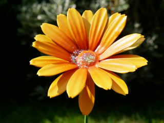 Set of 6 Large Metal Flowers Garden Stakes