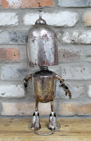 Stanley the Silver Metal Robot