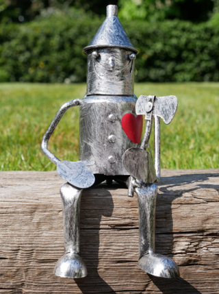 Pair of 2 Wizard of Oz Tin Man Garden Ornaments