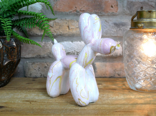 Abstract Pink & Gold Marble Balloon Dog
