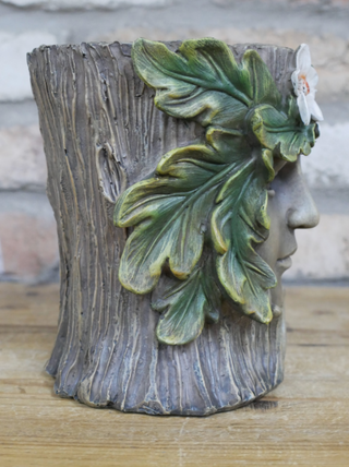 Rustic Tree Stump Planter