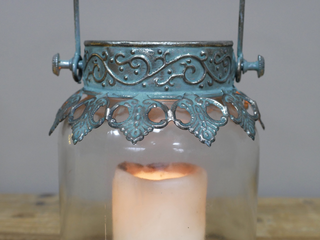 Rustic Teal Lantern