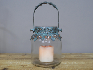 Rustic Teal Lantern