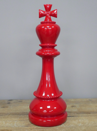Set of 3 Red Chess Pieces