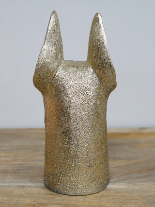 Gold Doberman Dog Head