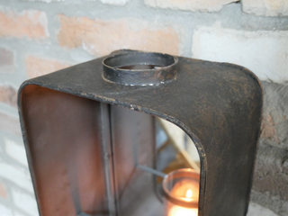 Industrial Mirror & Candle Holder