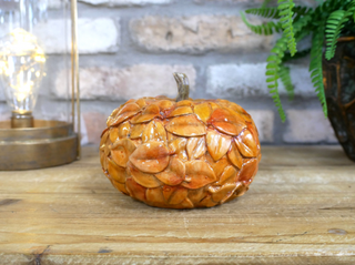 Gorgeous Orange Resin Pumpkin Ornament