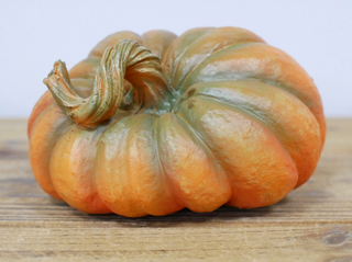 Orange & Green Resin Pumpkin Ornament