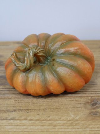 Orange & Green Resin Pumpkin Ornament