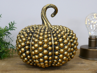 Gold Resin Pumpkin Ornament