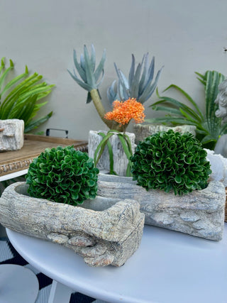 Log Textured Earthy Planter