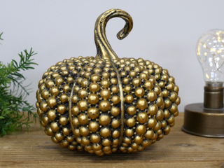 Gold Resin Pumpkin Ornament