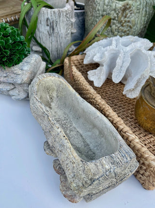 Log Textured Earthy Planter
