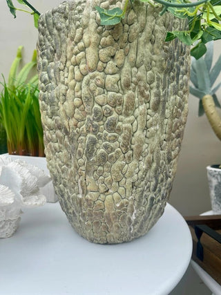 Unusual Log Textured Earthy Planter Vase