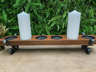 Large Rustic Candle Holder
