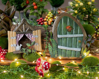 Miniature Metal Fairy Pixie Door Set
