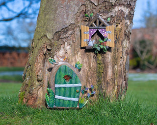 Miniature Metal Fairy Pixie Door Set