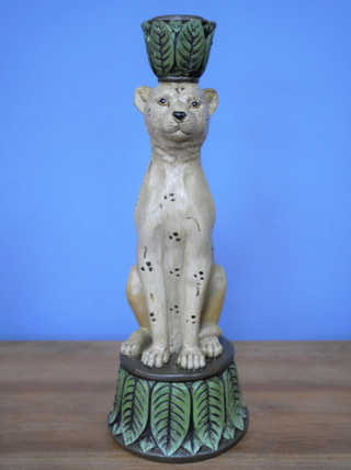 Leopard Candle Stick Holder