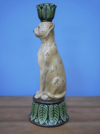 Leopard Candle Stick Holder