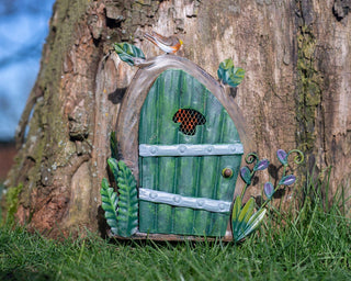 Miniature Metal Fairy Pixie Door Set
