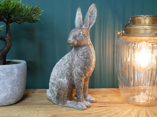 Silver Resin Hare Ornament