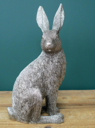 Silver Resin Hare Ornament