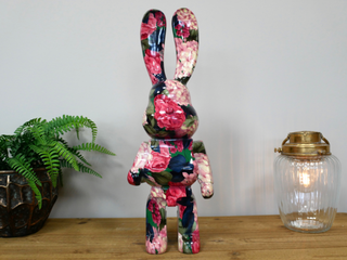 Large Floral Flower Rabbit