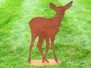 Rusty Metal Stag Garden Stake
