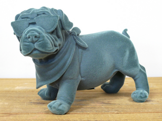 Abstract Teal Bulldog