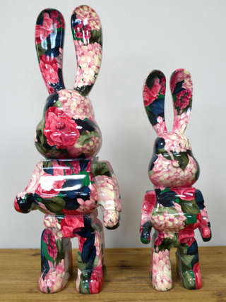 Large Floral Flower Rabbit