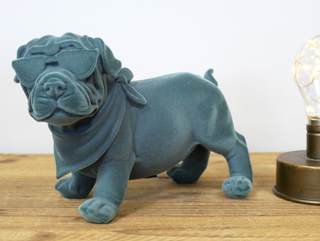 Abstract Teal Bulldog