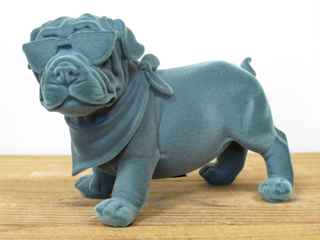 Abstract Teal Bulldog