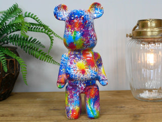 Multi Coloured Resin Teddy Bear