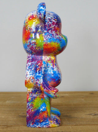 Multi Coloured Resin Teddy Bear