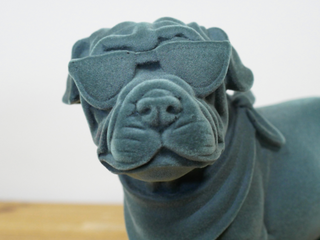 Abstract Teal Bulldog