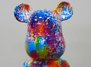 Multi Coloured Resin Teddy Bear
