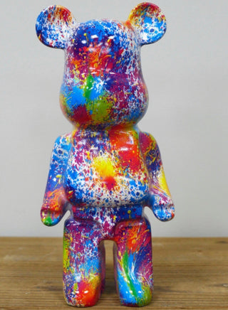 Multi Coloured Resin Teddy Bear