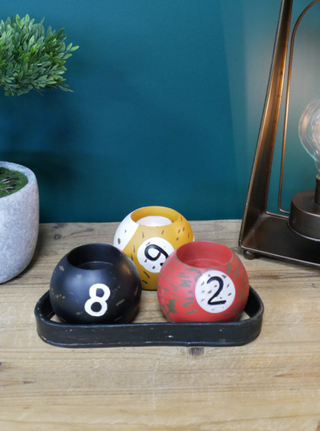 Pool Ball Candle Holder