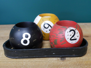 Pool Ball Candle Holder