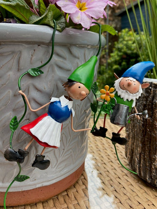 Set of 2 Mini Hanging Fairy Garden Ornaments
