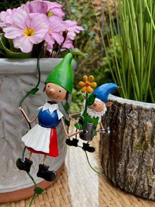 Set of 2 Mini Hanging Fairy Garden Ornaments
