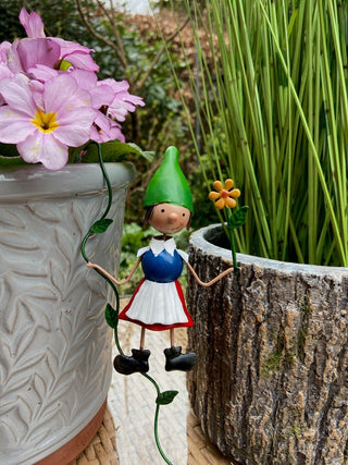 Set of 2 Mini Hanging Fairy Garden Ornaments