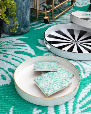 Gold Rimmed Serving Tray