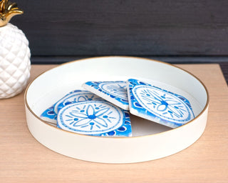 Gold Rimmed Serving Tray
